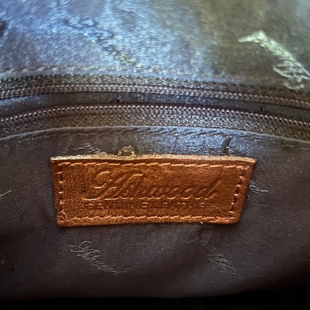 Ashwood Brown Leather Crossbody Bag Heavy Metal Hardware - Picture 5 of 10